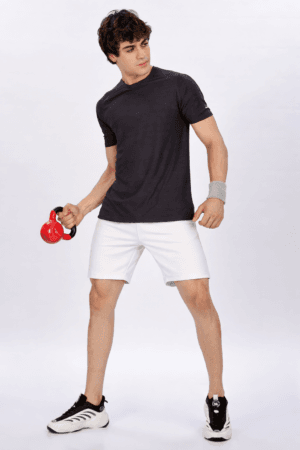 MENS JACQUARD ANTRACITE ACTIVE  TEE