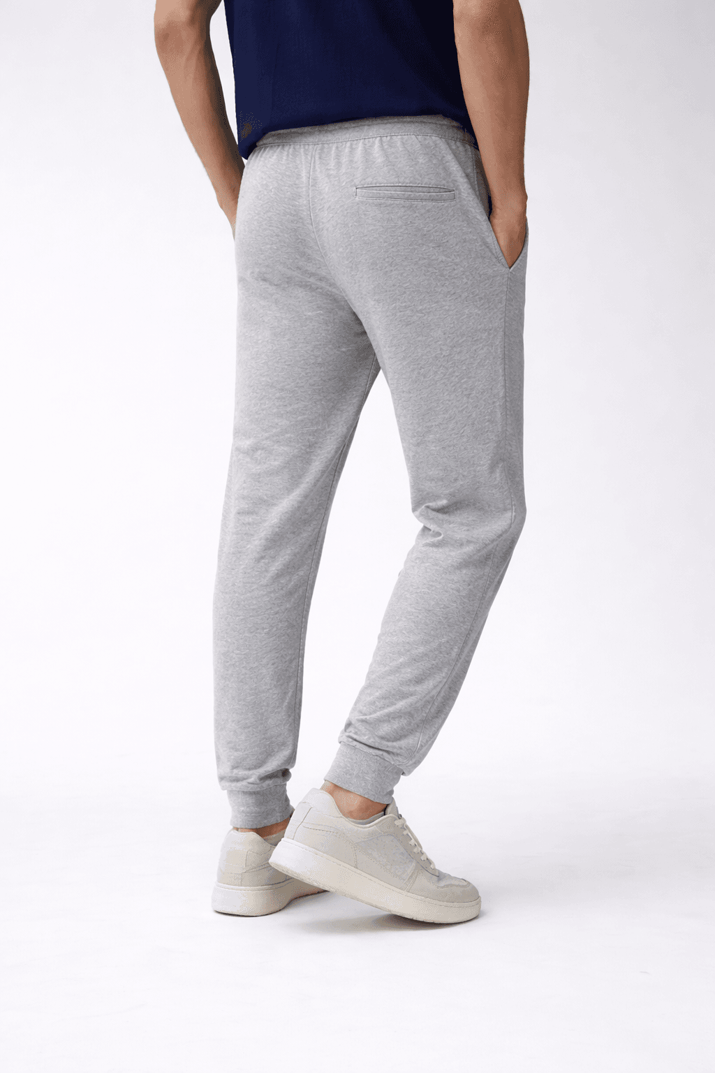 MEN'S GREY MELANGE JOGGER PANT - Image 3