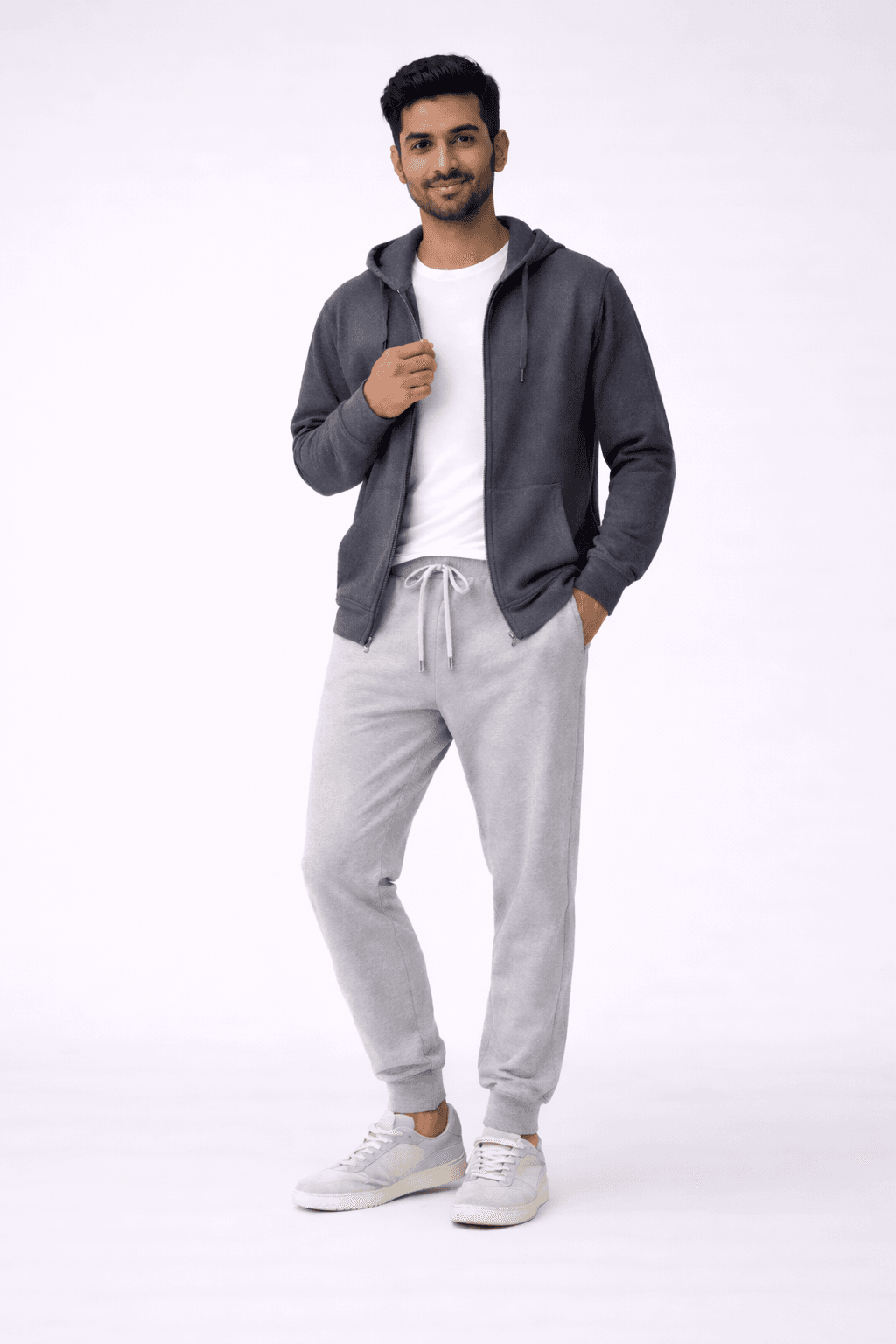 MEN'S GREY MELANGE JOGGER PANT - Image 7