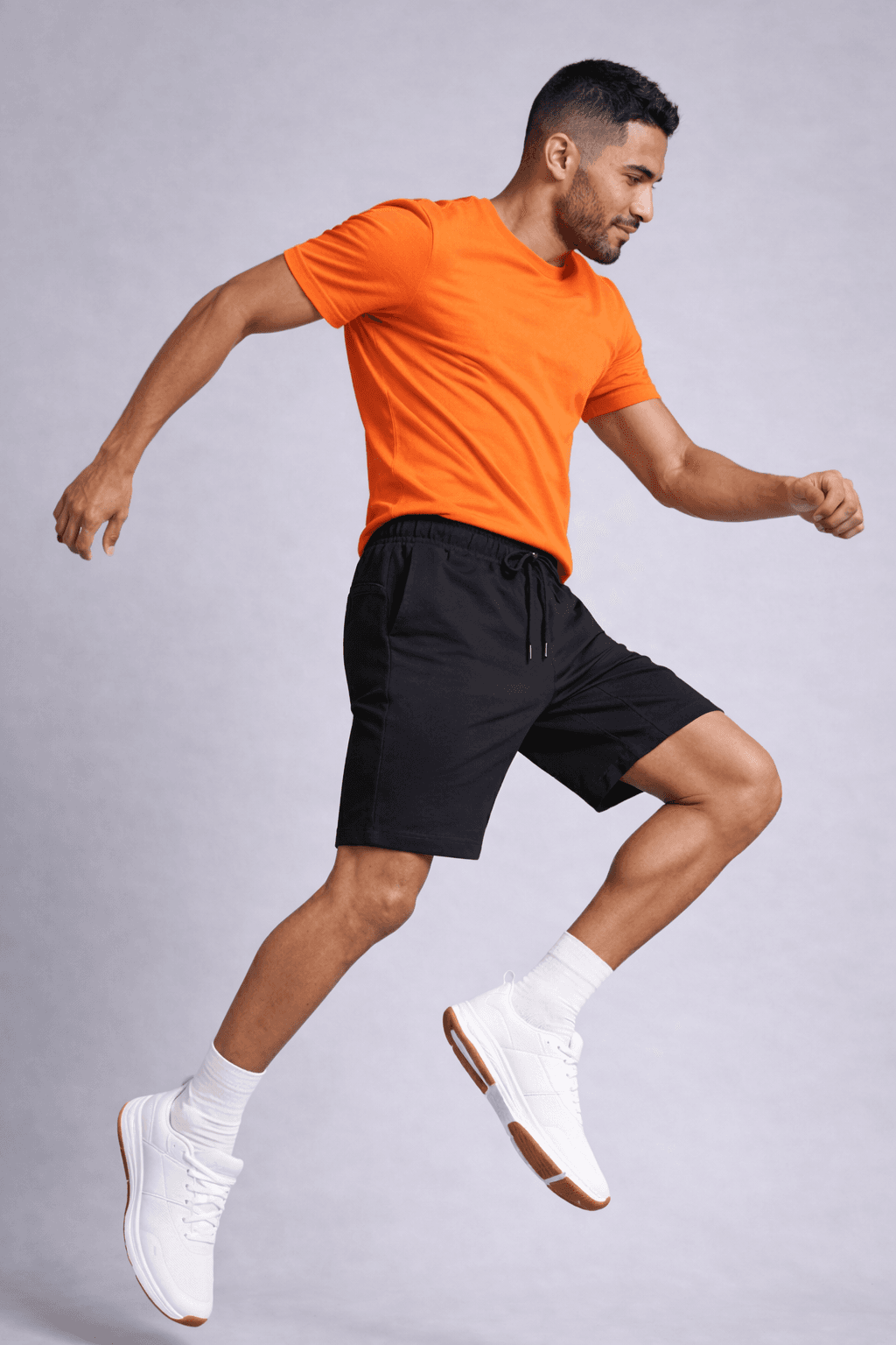 Men's black cotton shorts - Image 4