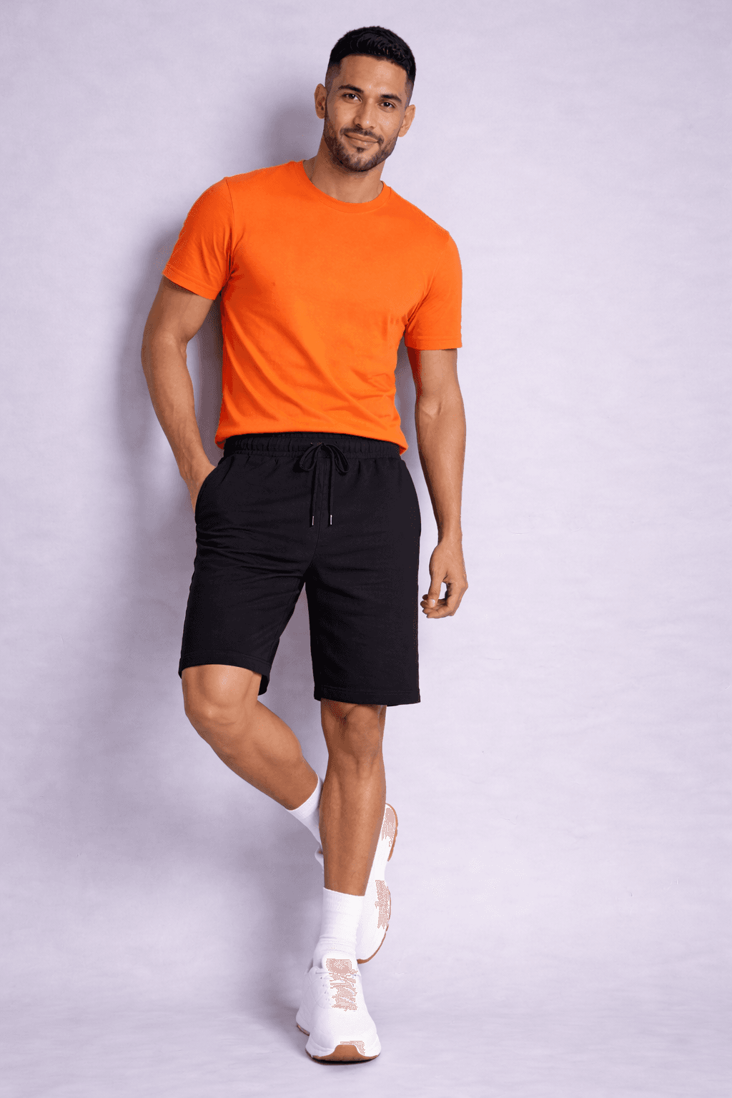 Men's black cotton shorts - Image 3