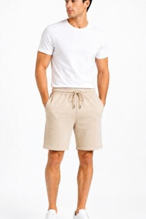 Mens cotton shorts - Beige